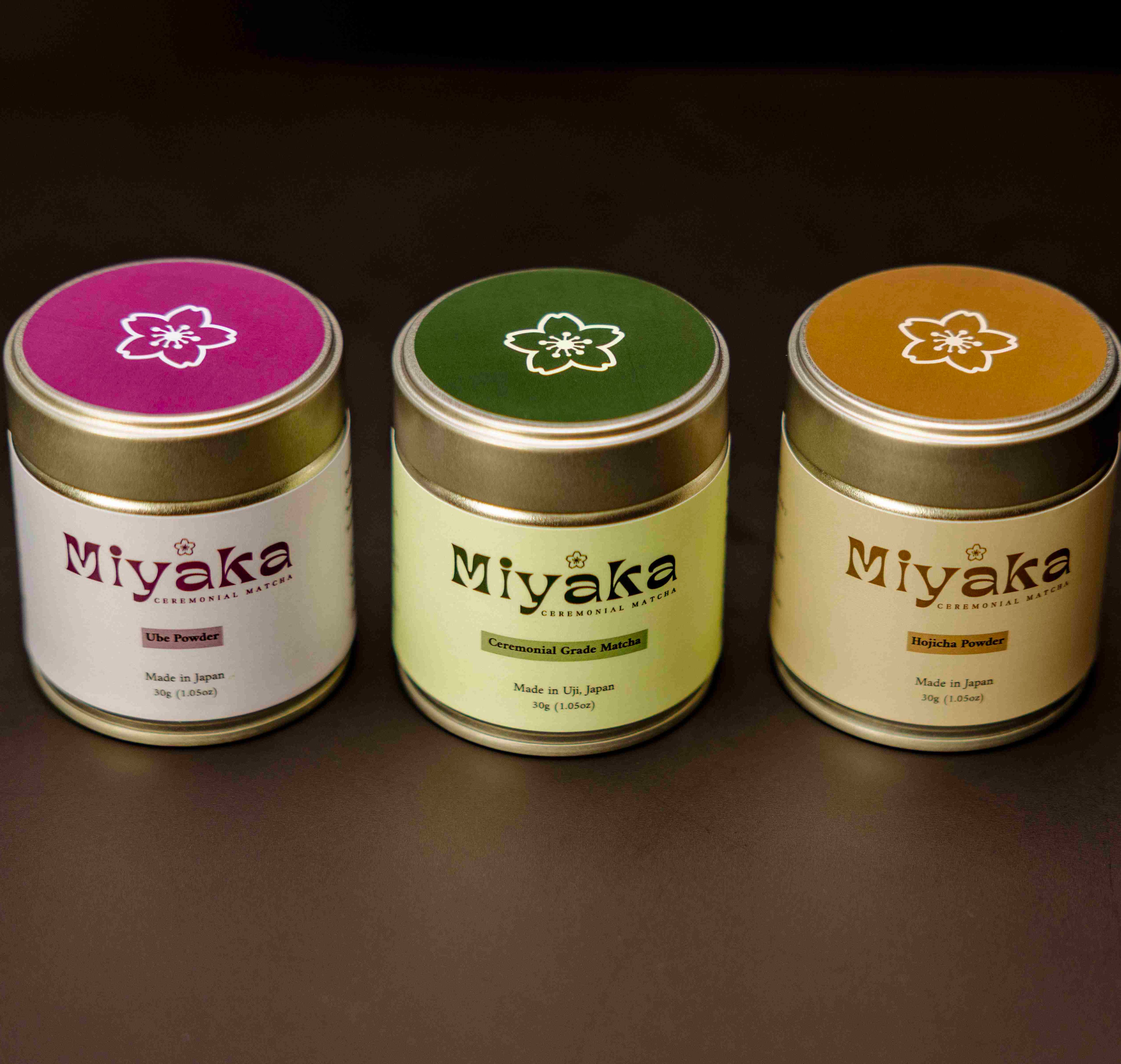 MIYAKA The Mindful Trinity: Matcha, Hojicha & Ube