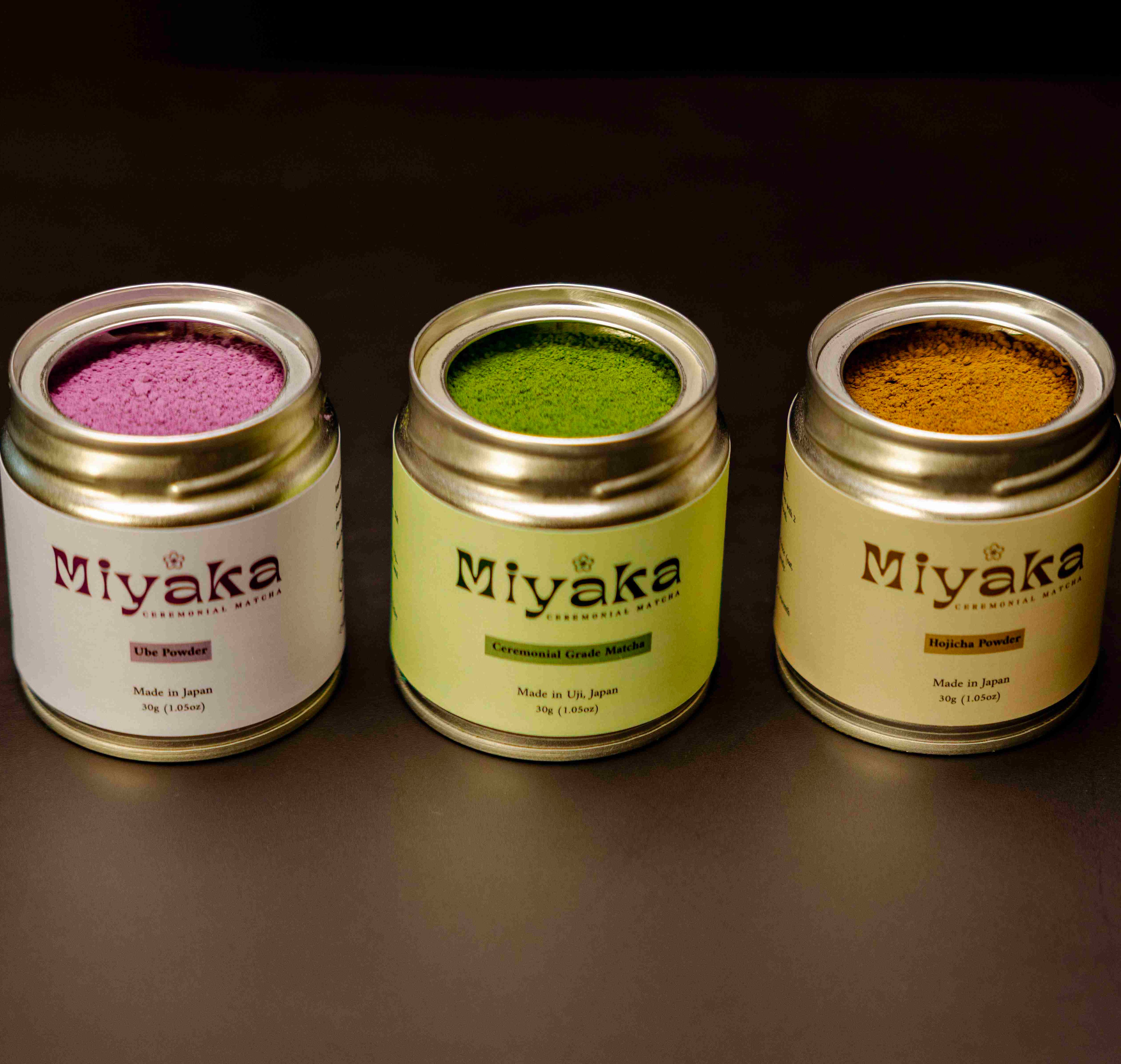 MIYAKA The Mindful Trinity: Matcha, Hojicha &amp; Ube